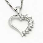14K Gold Necklace CZ Heart in Acrylic Pendant Necklace  