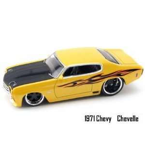  Jada Dub City Big Time Muscle Yellow 1971 Chevy Chevelle 1 