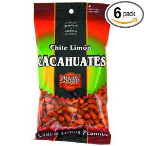 Mucho Sabor Peanuts Chile y Limon, 6.5 Ounce Bags (Pack of 6)  