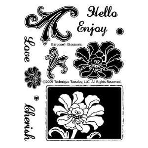  Technique Tuesday Clear Stamps   BAROQUEN BLOSSOMS Arts 