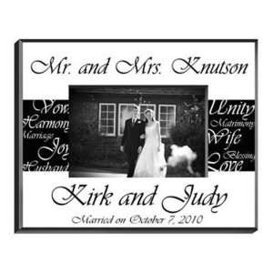  Personalized Mr & Mrs Black and White Wedding Frame: Home 