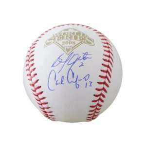   Autographed Ball   BJ Upton & 2008 World Series  