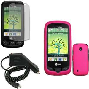  iNcido Brand LG Cosmos Touch VN270 Combo Rubber Rose Pink 