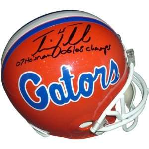  Riddell Florida Gators #15 Tim Tebow Autographed Orange 