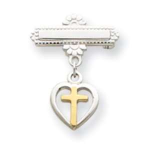  Sterling Silver & Vermeil Cross Pin Jewelry