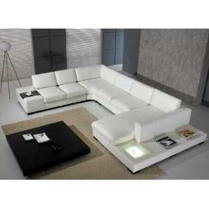 VIG Furniture T 35 White Leather Sectional 