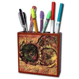  Two Cut Sunflowers 2 By Vincent Van Gogh Pencil Holder 