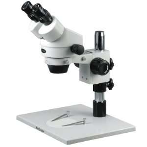 AmScope 7X 45X Stereo Inspection Microscope with Super Large Stand 