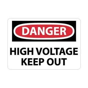 D139A   Danger, High Voltage Keep Out, 7 X 10, .040 Aluminum 