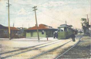 NY HERKIMER TROLLEY STATION TOWN VIEW CIRCA 1912 M32841  