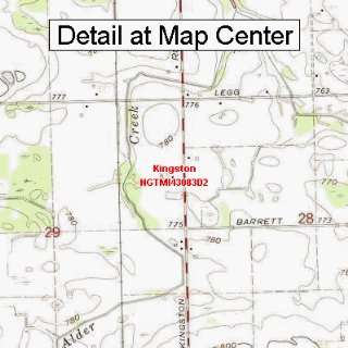 USGS Topographic Quadrangle Map   Kingston, Michigan (Folded 