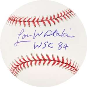  Lou Whitaker Autographed Baseball  Details: 84 WS Champs 