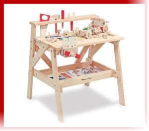 Kids Childs Wood Project Work bench WorkShop Tool Table  