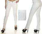 NWT $98 Cache White Demin Skinny Jeans with White Sequin Detail Cuff 