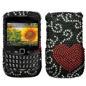 Curve Heart Bling Case Cover for BlackBerry Curve 8530  