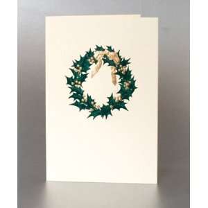  Holly Ribbon Wreath with Greeting