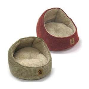  Precision Pet Hooded Chenille Cat Bed tan color 18 length 