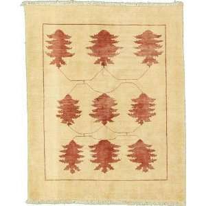   11 Ivory Hand Knotted Wool Ziegler Square Rug: Furniture & Decor