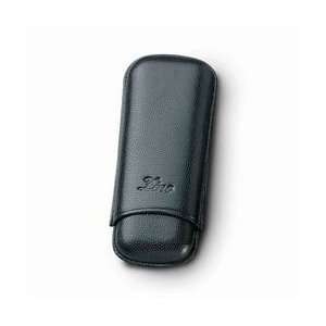  Zino Black Leather Two Finger Robusto Cigar Case