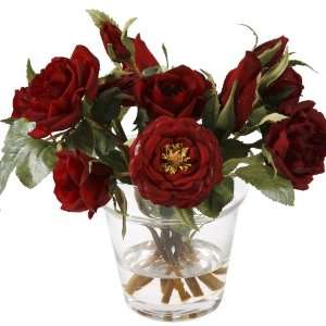  Roses in Glass 8 Red