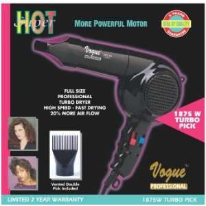  VOGUE PRO Super HOT Hair Dryer 1875 Watts: Beauty