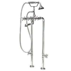  37 1/2 Contemporary Freestanding Tub Faucet with Shutoff 