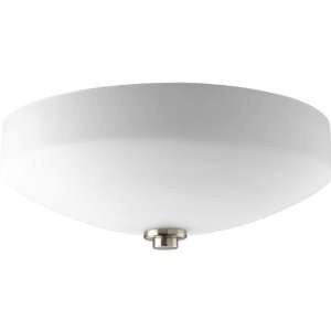   flush mount with etched opal glass bowls that are highlighted by minim