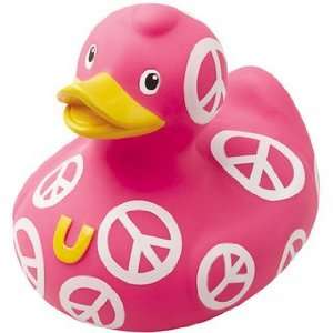  Bud Mini Peace Symbol Rubber Duck: Toys & Games