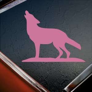  Howling Lone Wolf Pink Decal Car Truck Window Pink Sticker 