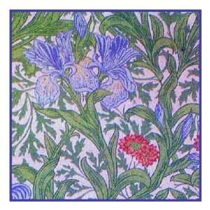  Counted Cross Stitch Chart Blue Iris by Arts and Crafts 