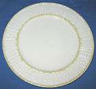 10 5/8  Belleek Limpet Dinner Plate Yellow Cob Decor