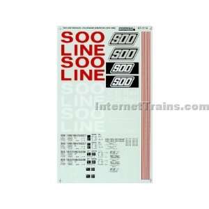  Microscale HO Scale 50 Colormark Box Car Decal Set   Soo 