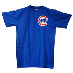 Chicago Cubs Replica MLB Team Logo Crewneck T Shirt by Majestic 