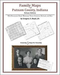 Family Maps Putnam County Indiana Genealogy IN Plat  