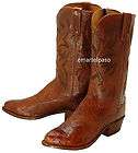 564 New LUCCHESE (1883) Cognac Full Quill Ostrich Cowbo