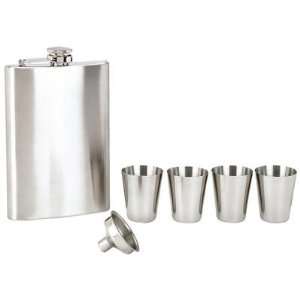 Maxam® 6pc Stainless Steel Flask Set 