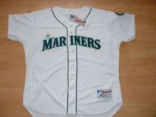 AUTHENTIC SEATTLE MARINERS HOME BASEBALL JERSEY SIZE 56  