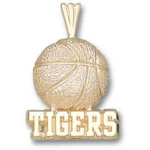   Memphis Tigers Solid 10K Gold TIGERS Basketball Pendant Sports