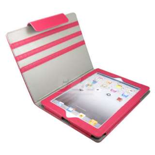 New Leather Case Cover Pouch + LCD Film For Apple iPad 2 h  