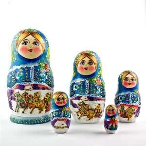   Ride Russian Nesting Dolls, Matryoshka, Matreshka: Home & Kitchen
