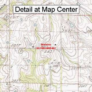 USGS Topographic Quadrangle Map   Matkins, Missouri (Folded/Waterproof 