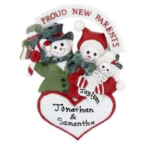  Personalized Proud New Parents Christmas Ornament