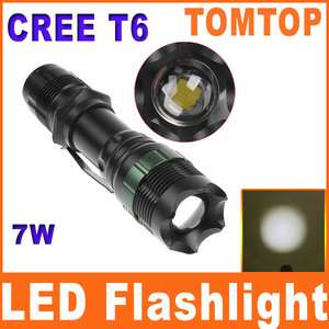   Super Bright CREE T6 LED Flashlight Zoomable Torch 900 Lumens  