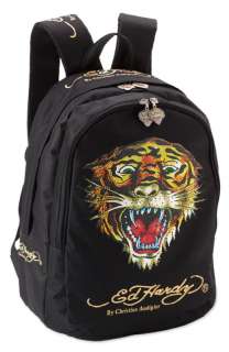 ED HARDY JOSH OPEN MOUTH TIGER BLACK BACKPACK NWT LOW $  