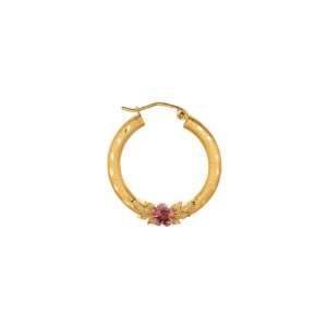  10k Gold Two tone Rose Tube Earrings   JewelryWeb: Jewelry