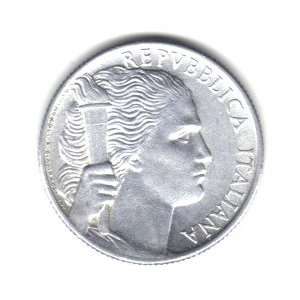  1950 Italy 5 Lira Coin KM#89 
