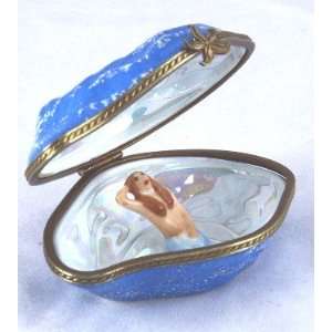  Oyster Shell with Mermaid French Ltd Ed Limoges Box