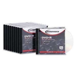 Innovera 46820   DVD+R Discs, 4.7GB, 16x, w/Slim Jewel Cases, Silver 