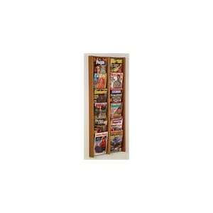  Wooden Mallet 12 Pocket Acrylic & Oak Literature Display 