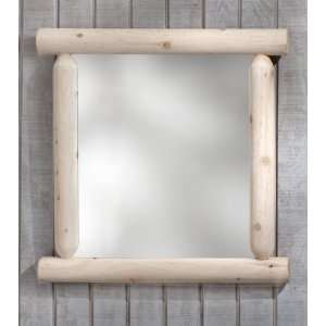 Rustic Natural Cedar Furniture Company® Log Framed Mirror:  